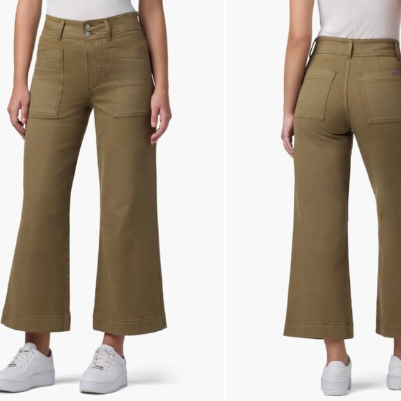 NEW JOE'S Wide Leg Ankle Length Cargo Pants Olive for women 663mn - Picture 1 of 9